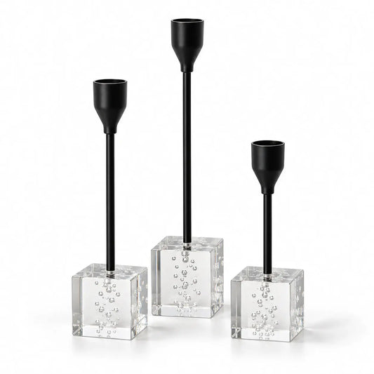 Luxury Modern Candle Holder Set – 3 Piece Decorative Stand