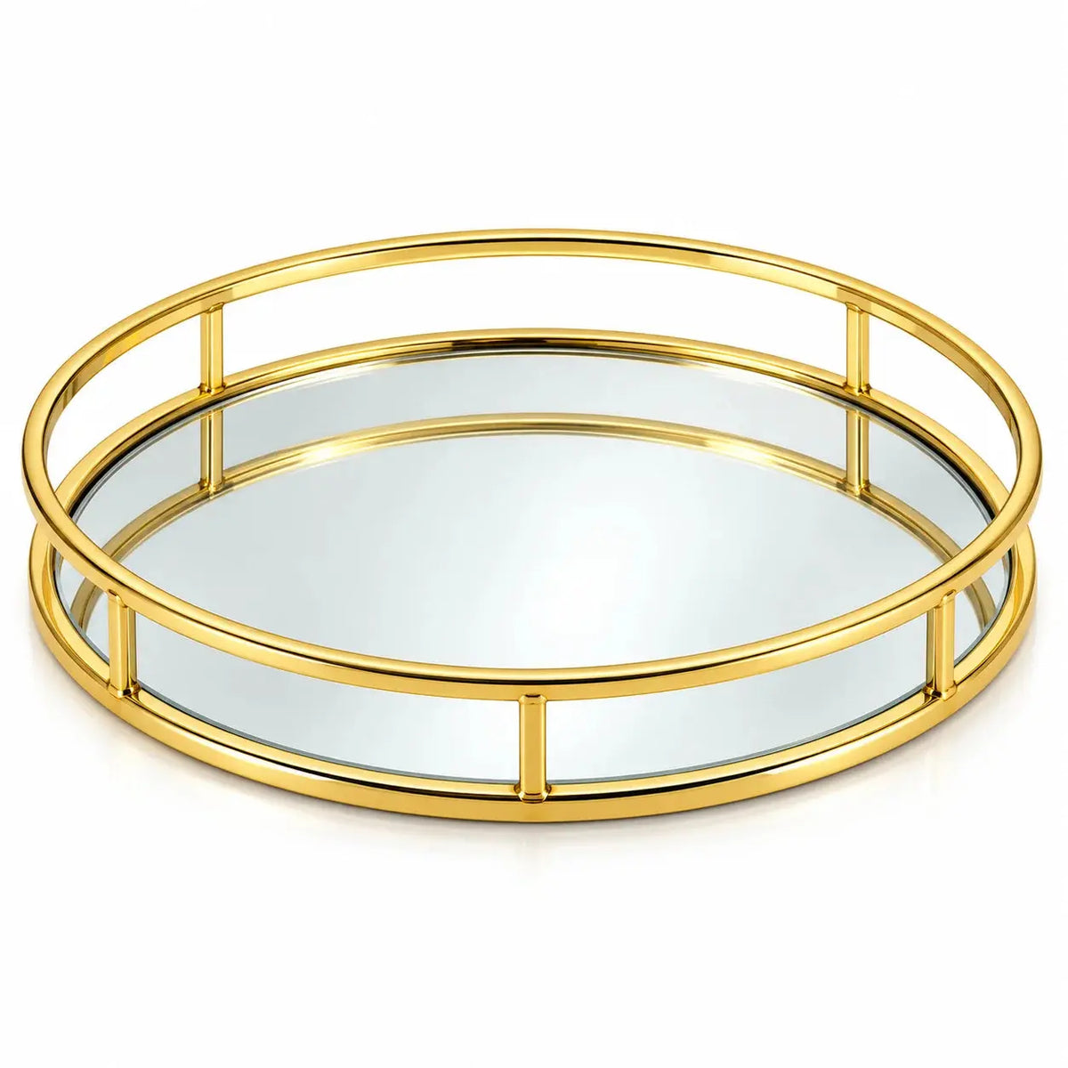 Elegant Round & Oval Decorative Serving Tray for Vanity, Coffee
