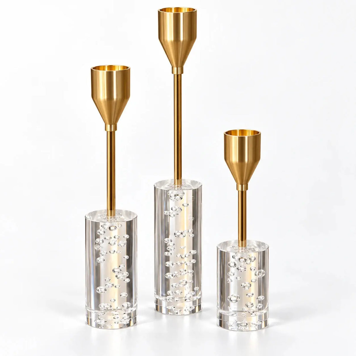 Luxury Modern Candle Holder Set – 3 Piece Decorative Stand