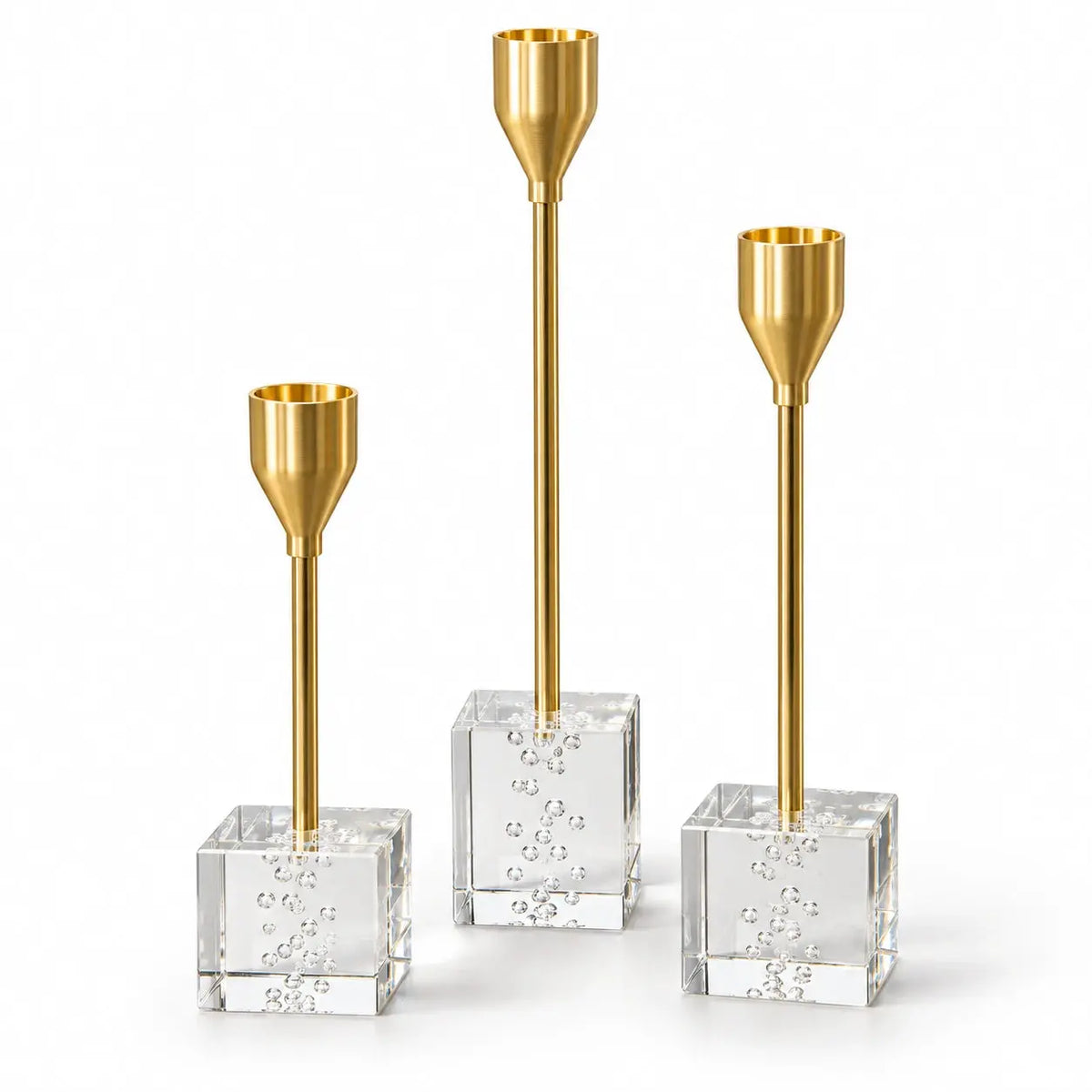 Luxury Modern Candle Holder Set – 3 Piece Decorative Stand