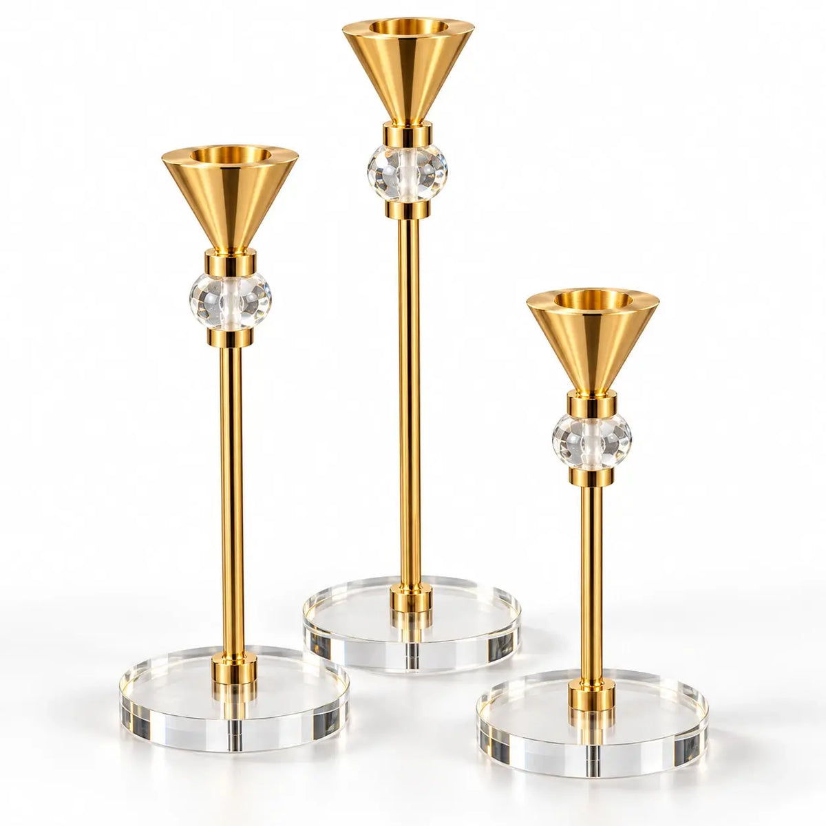 Luxury Modern Candle Holder Set – 3 Piece Decorative Stand