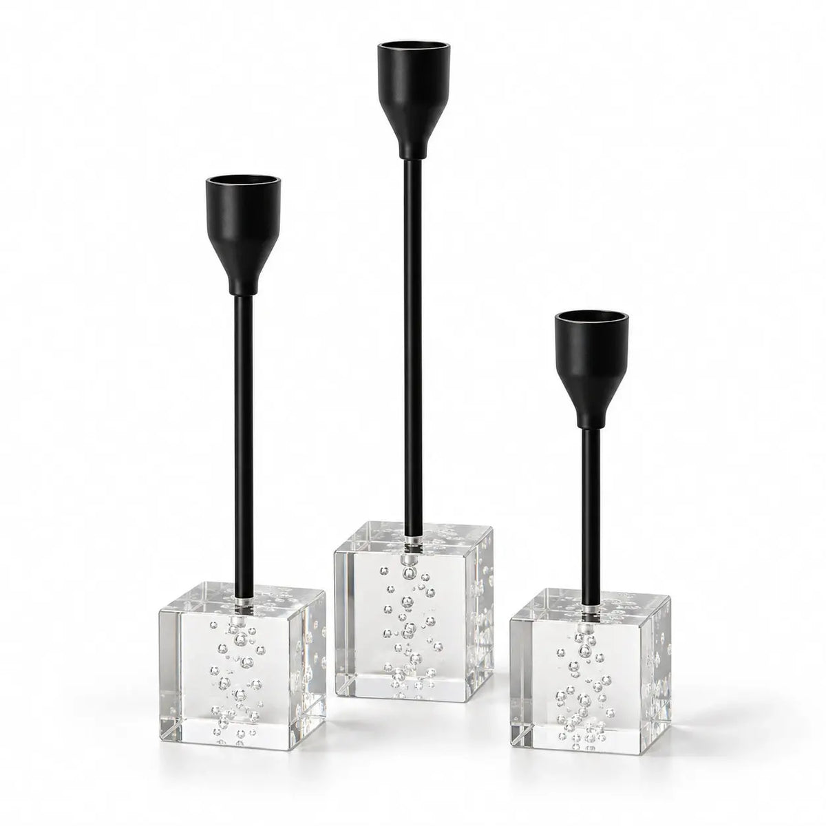 Luxury Modern Candle Holder Set – 3 Piece Decorative Stand
