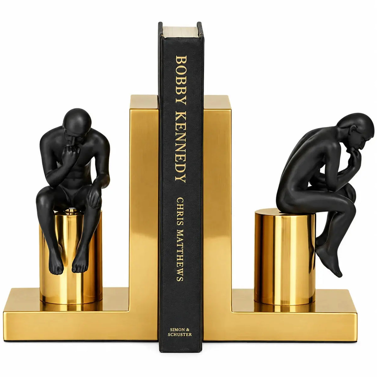 Modern Black Sculpture Decorative Book Holder for Home & Office