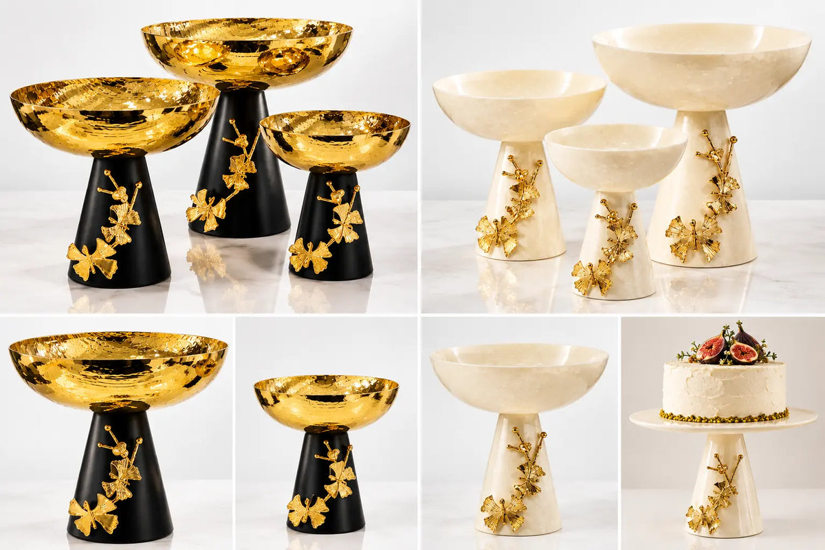 Elegant Decorative Serving Bowls & Cake Stand for Modern Home Decor