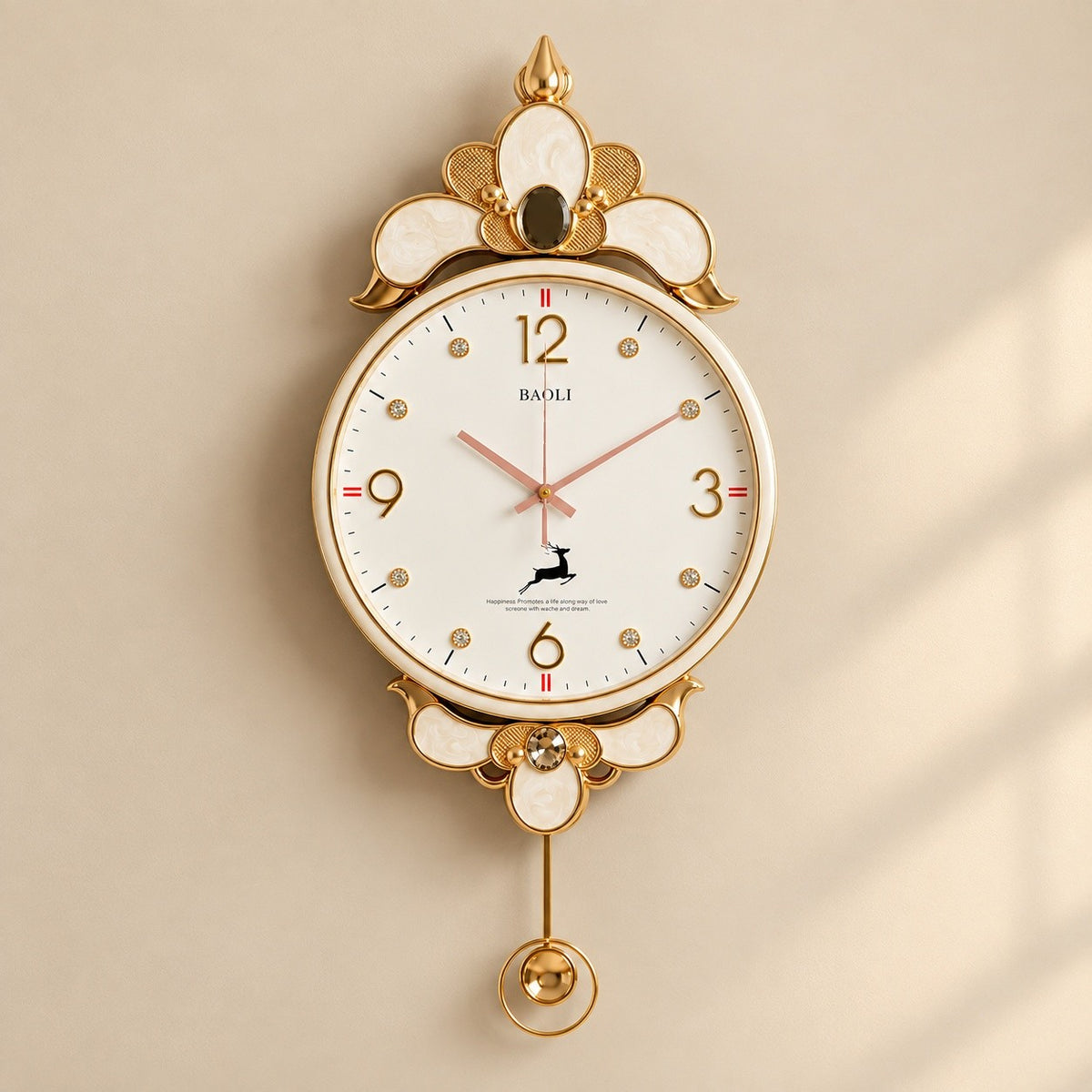 Luxury Gold Pendulum Wall Clock | Decorative Wall Clock