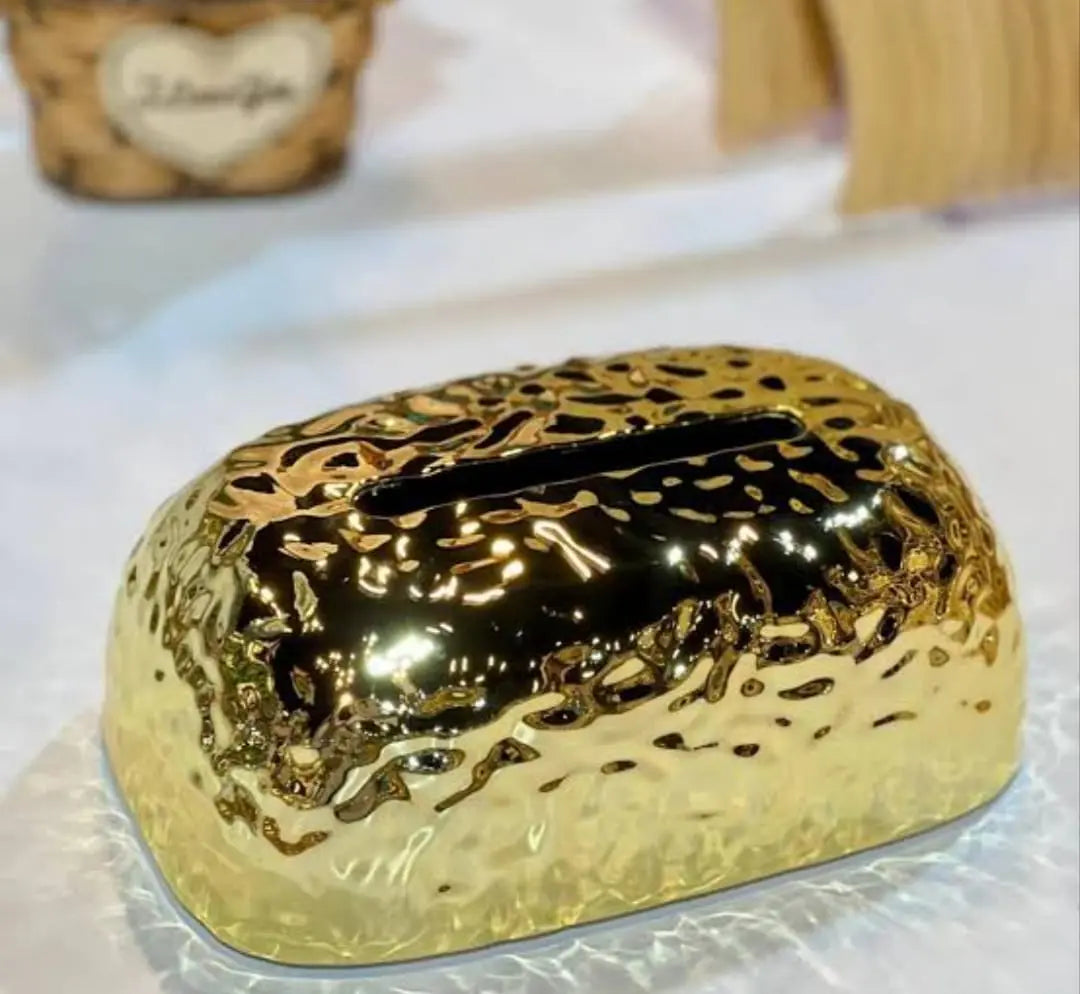 Luxury Gold Tissue Box Cover – Modern Home Decor